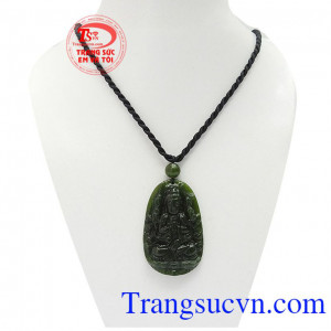 Mặt dây phật bản mệnh tuổi tý là sản phẩm ngọc nephrite thiên nhiên. Ngọc bích từ xưa đến nay là món đồ trang sức có giá trị cao