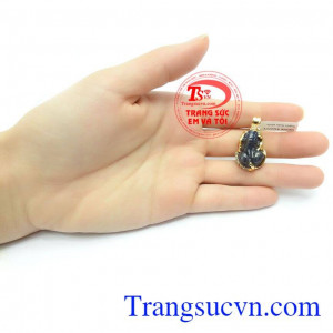 Mặt Dây Tỳ Hưu Sapphire Thịnh Vượng bọc vàng 14k sang trọng, đẳng cấp