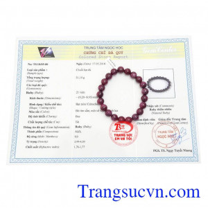 Chuỗi tay đã được kiểm định đá quý