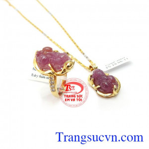 Bộ Trang Sức Tỳ Hưu Ruby Tài Lộc