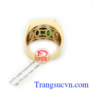 Nhẫn nam ngọc cẩm thạch thiên nhiên