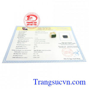 Giấy kiểm định đá quý từ trun tâm ngọc học
