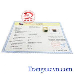 Giấy kiểm định đá quý từ trung tâm ngọc học