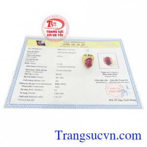 Giấy kiểm định đá quý từ trung tâm ngọc học