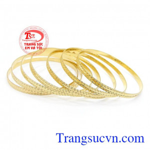 Vòng Tuần Vàng Ý Quý Phái 18k nhập khẩu kiểu dáng đẹp, chất lượng cao