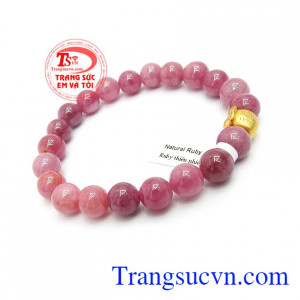 Chuỗi vòng tay ruby may mắn hợp với người mệnh hỏa và thổ