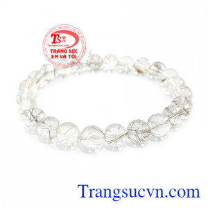 Chuỗi vòng tay thạch anh tóc nâu