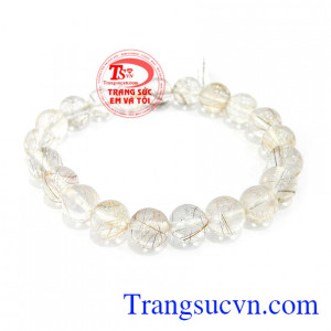 Chuỗi thạch anh tóc tài lộc là sản phẩm thạch anh tóc vàng nâu may mắn, đem lại tài lộc cho người đeo