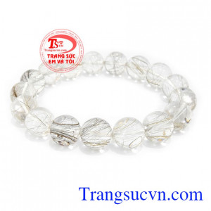 Chuỗi thạch anh tóc mệnh kim là sản phẩm thạch anh tóc vàng nâu mang lại may mắn, tài lộc cho người mệnh kim và thổ