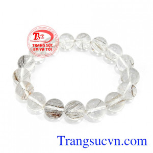 Chuỗi thạch anh tóc mệnh kim chuỗi tay thành công cho mọi việc