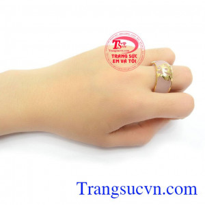 Nhẫn mã não thiên nhiên bọc vàng 10k đẳng cấp, sang trọng