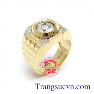 Nhẫn Nam Nhập Khẩu Mạnh Mẽ với đường nét tinh xảo, sắc nét, mang lại sự sang trọng, lịch lãm và phong cách riêng