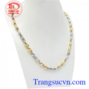 Dây Chuyền Ý 18k Sang Trọng kiểu dáng mới lạ, độc đáo, đường nét tinh tế, mang lại sự mạnh mẽ, cá tính và đẳng cấp phái mạnh