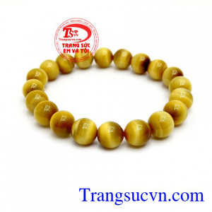 Đá mắt hổ thiên nhiên là sản phẩm đẹp, màu vàng nâu phù hợp với người mệnh kim và mệnh thổ