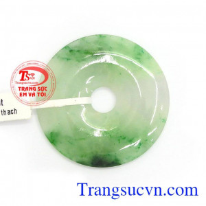 Đồng xu ngọc cẩm thạch thiên nhiên phù hợp làm mặt dây chuyền