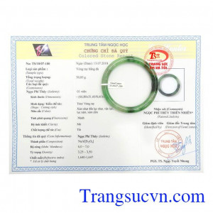 Giấy kiểm định Vòng bản tròn kèm giấy kiểm định