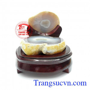 Tụ Bát Bảo Tài Lộc May Mắn đá mã não thiên nhiên, tụ bát bảo phong thủy