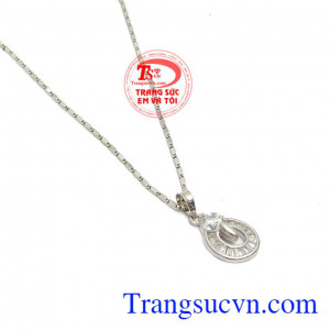 Mặt dây gắn đá nhân tạo sáng bóng, bền đẹp