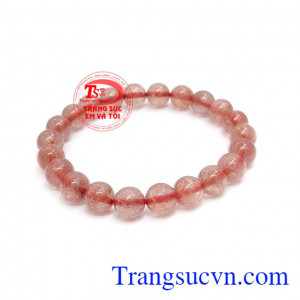 Chuỗi tay thạch anh dâu đáng yêu
