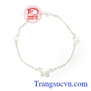 Lắc Chân Bạc Xinh Xắn bạc 92.5 chất lượng cao