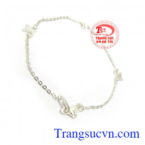 Lắc Chân Bạc Xinh Xắn thời trang