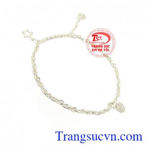 Lắc chân nữ  bạc 92,5 thời trang đẳng cấp