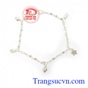 Lắc Chân Nữ Bạc Thời Trang
