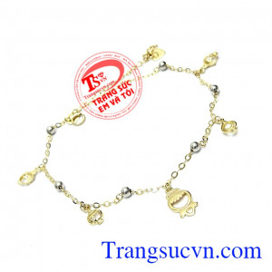 Lắc chân 10k vàng bền đẹp