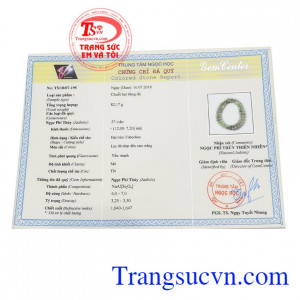 Chứng chỉ đá quý từ trung tâm ngọc học