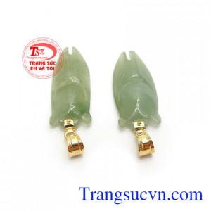 mặt dây ngọc thiền móc vàng 14k sang trọng, tinh tế. Mặt Dây Ve Sầu Ngọc May Mắn