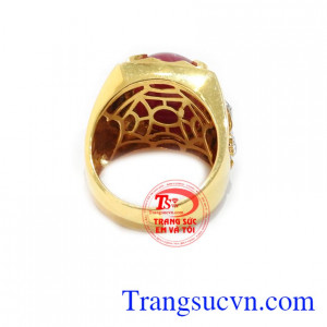 Nhẫn nam ruby đẹp sang trọng