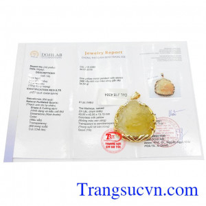 Mặt dây có giấy kiểm định đá quý