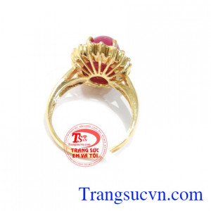 Nhẫn nữ ruby tinh tế