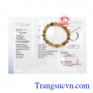 Giấy kiểm định Chuỗi Tay Thạch Anh Tóc 9mm