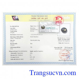 Giấy kiểm định Sapphire Sao Ép Vỉ Cao Cấp