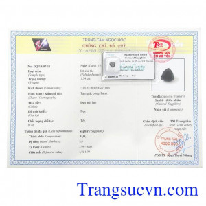 Giấy kiểm định Viên Đá Sapphire Hưng Thịnh