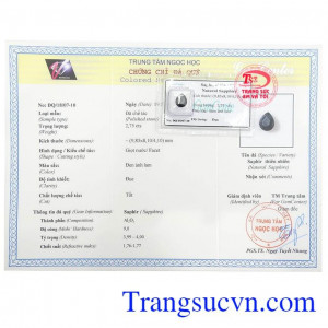 Giấy kiểm định Đá Sapphire Ép Vỉ Hạnh Phúc