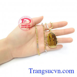 Bộ Dây Chuyền Bản Mệnh Tuổi Mão Văn Thù Bồ Tát là vị phật của sự thông minh, trí tuệ sáng suốt