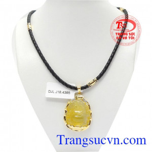 Bộ trang sức thạch anh tóc thiên nhiên đĩnh vàng