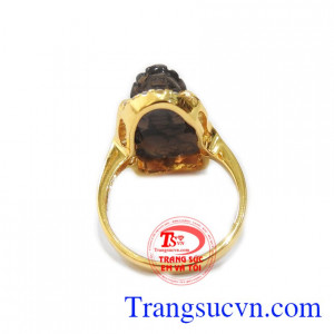 Nhẫn nữ tỳ hưu thạch anh đẹp