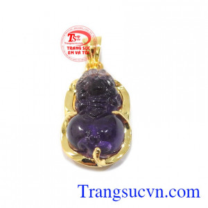 Mặt dây nữ tỳ hưu chiêu tài lộc là sản phẩm đá thạch anh tím thiên nhiên