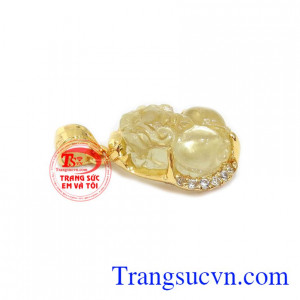 Mặt Tỳ Hưu bọc vàng quý phái tinh tế