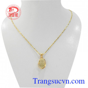 Bộ dây chuyền thạch anh vàng