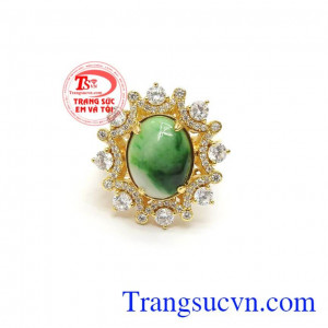 Nhẫn Vàng Cẩm Thạch May Mắn phong thủy