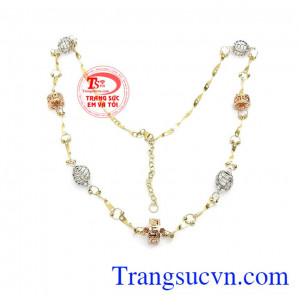 Dây chuyền chế tác từ vàng tây 18k