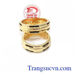 hẫn cưới vàng vàng tây đẹp sang trọng