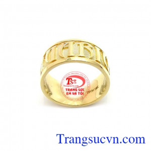 Nhẫn Nam Vàng 18k Phong Cách chế tác công nghệ cao, chất lượng vàng đảm bảo