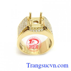 Vỏ Nhẫn Kim Cương Sang Trọng chế tác tinh xảo, mang lại sự sang trọng, đẳng cấp và mạnh mẽ của phái mạnh
