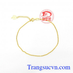 Lắc Chân Vàng 10k Tinh Xảo chế tác độc đáo, đường nét tinh xảo, lắc chân vàng tây đẹp