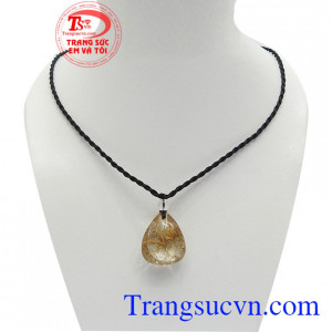 Dây đeo cổ thạch anh tóc vàng là sản phẩm thạch anh tóc thiên nhiên